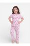 Girls Floral Print Cotton Pajama Set – T-Shirt & Full Pants Nightwear - 2