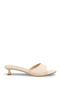 Phoebe Vita Women's Thin Heeled Slippers 001251 Matte Beige - 4