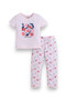 Girls Cherry Print Cotton Pajama Set – T-Shirt & Full Pants Nightwear - 2