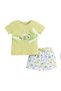 Girls Nature Print Cotton Pajama Set – T-Shirt & Shorts Nightwear