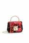 Mini Girls' Festive, Daily, Stylish Shoulder Bag with Pearl Handle and Shiny Sequin Chain Strap - 2
