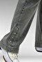 59024 Large Size Jeans with Stone Detail on the Hem - Anthracite - 2