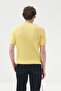 Textured Cycling Collar Yellow Tricot T-Shirt - 2