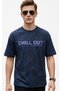 Drop Shoulder Tshirt Blue