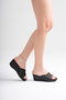 Mira Orthopedic Leather Women's Wedge Heel Slipper Is Suitable for Heel Spurs and Bone Protrusions. - 2