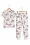 Boys’ Pajama Set – Playful Animal Print Cotton Nightwear (2-Piece Set)