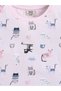 Girls Cat Print Cotton Pajama Set – T-Shirt & Full Pants Nightwear - 4
