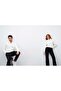 Sevgili Kombin 4-Piece Women's & Men's Black-White Sweatshirt Pants Top-Down Set - 6