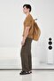 Textured Cycling Collar Tan Knitwear T-Shirt - 3