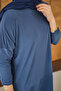 Women's Sewing Detail Slit Set Indigo Blue - 6