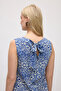 Patterned Viscose Jile Dress - Navy Blue - 4
