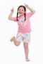 Girls Flamingo Print Cotton Pajama Set – T-Shirt & Shorts Nightwear - 5