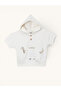 “Cozy Dino” Hooded Tee & Striped Shorts Baby Set - 3