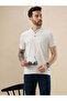 Textured Regular Fit White Polo T-shirt - 6
