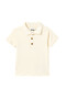 Boys set “Seaside Stripes” Cream Polo & Pin-Stripe Suspender Short Set - 6