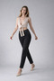 Women's Straight Leg Mom Fit Classic Black Jeans - 3