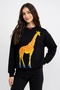 Fashion Hunter Giraffe – Heeled Design Sweatshirt / Hoodie (Optional) - 4
