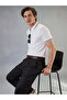 Solid Tipping Collar Neck Regular Fit White Polo T-shirt - 6