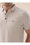 Solid Polo Collar Regular Fit Beige T-shirt - 4
