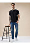 Waffle Textured Regular Fit Balck Polo T Shirt - 5