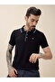 Solid Contrast Tipping Regular Fit Black Polo T-shirt - 6