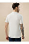 Textured Regular Fit White Polo T-shirt - 3