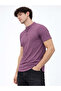 Solid Henley Neck Regular Fit Grape T-shirt - 2