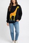 Fashion Hunter Giraffe – Heeled Design Sweatshirt / Hoodie (Optional) - 3