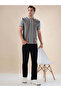 Striped Contrast Tipping Regular Fit Sage Polo T-shirt - 5