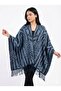 Women's winter double-sided poncho shoulder 140x140 - 2