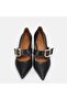 Large Size Stiletto Genuine Leather De Leather 1-42-43-44-Black Leather - 2
