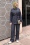 Sewing and Pocket Detail Double Blue Sets
