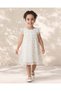Girls White Embroidered Floral Mesh Dress