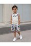 Boys White Miami Vest And Shorts Swim Set - 5