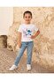 Girls White Printed T-Shirt - 5
