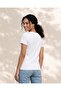 Women Beige Placement Print Rib T Shirt - 3