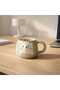 Kitchen Relax Fok Patterned Ceramic Mug - White - 500 ml