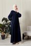 Kupra Fabric Hijab Dress with Button Detail, Comfortable Fit, Long Dress, Premium Plus Size Hijab Dress - 6