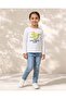 Girls White Printed T-Shirt - 2