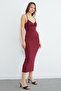 Crisscross Straps Covered Midi Length Dress - 8