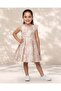 Girls Pink High Low Jacquard Dress