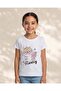 Girls White Printed T-Shirt