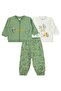 Dino Embroidered Cardigan Set for 6-18 Months - Khaki 12-18 Months