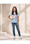 Senior Girls Light Blue Graphic T Shirt - 2