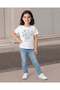 Girls White Printed T-Shirt - 5