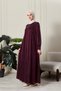 Kupra Fabric Hijab Dress with Button Detail, Comfortable Fit, Long Dress, Premium Plus Size Hijab Dress - 3