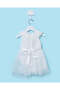 Infant Girls White Tulle Party Dress - 4