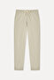Men's Stone Color Loose Fit Tie-Waist Trousers - 4