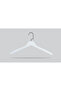 Wooden (Black Hook Lama) Clothes, Blouse, Shirt Hangers White Color 8 Pieces - 2