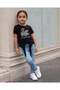 Girls Black Printed T-Shirt - 5